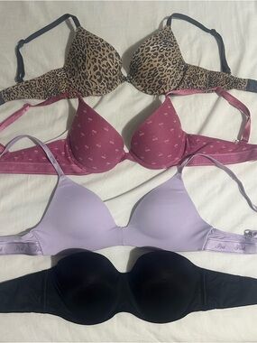 PINK Victoria's Secret Bra Collection - Pink, Leopard, Black, Purple